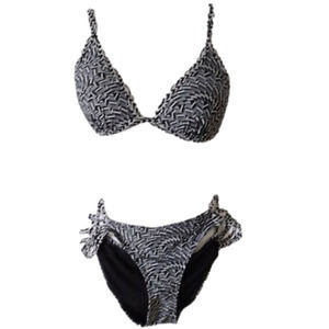 Damsel strappy women's bikini ladder back top and strappy bottom Sz.‎ M